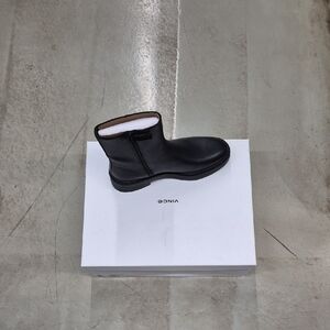 Vince Sleek Black Leather Booties